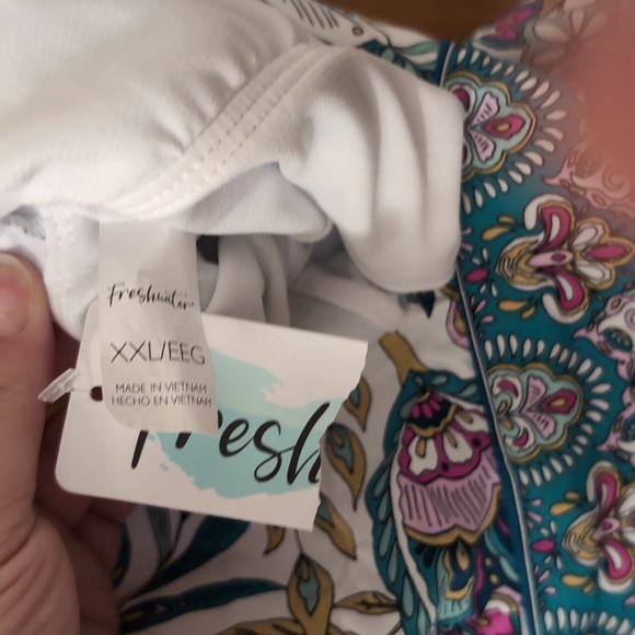 Freshwater multicolor Floral long line one piece bathing suit | NWT | XXL - Picture 3 of 5